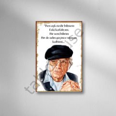 Ben Aşk Nedir Bilmem Retro Ahşap Poster