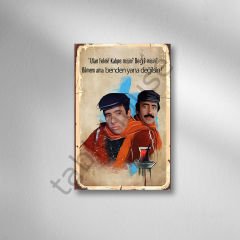 Çiçek Abbas Retro Ahşap Poster