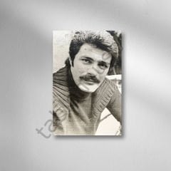 Kadir İnanır Retro Ahşap Poster