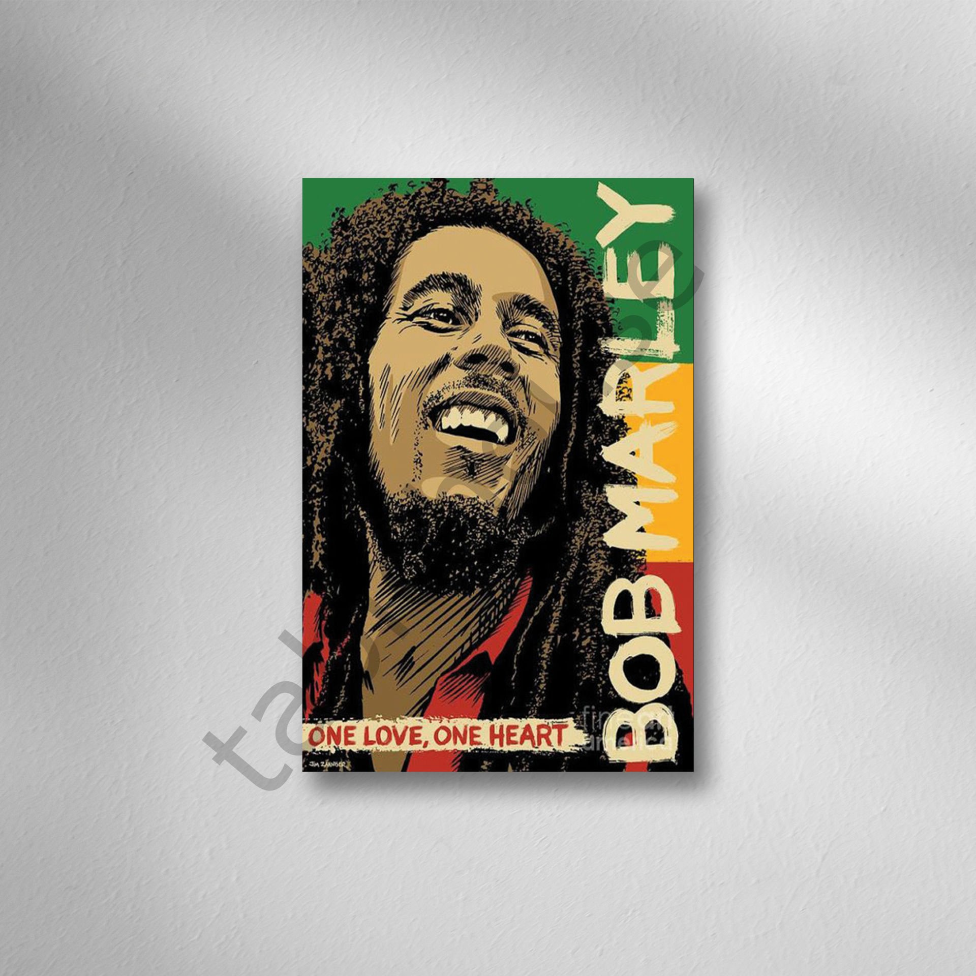 Bob Marley Retro Ahşap Poster
