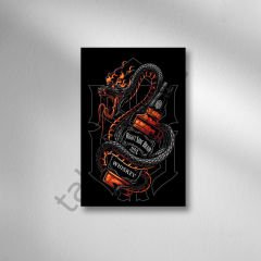 Whiskey Retro Ahşap Poster
