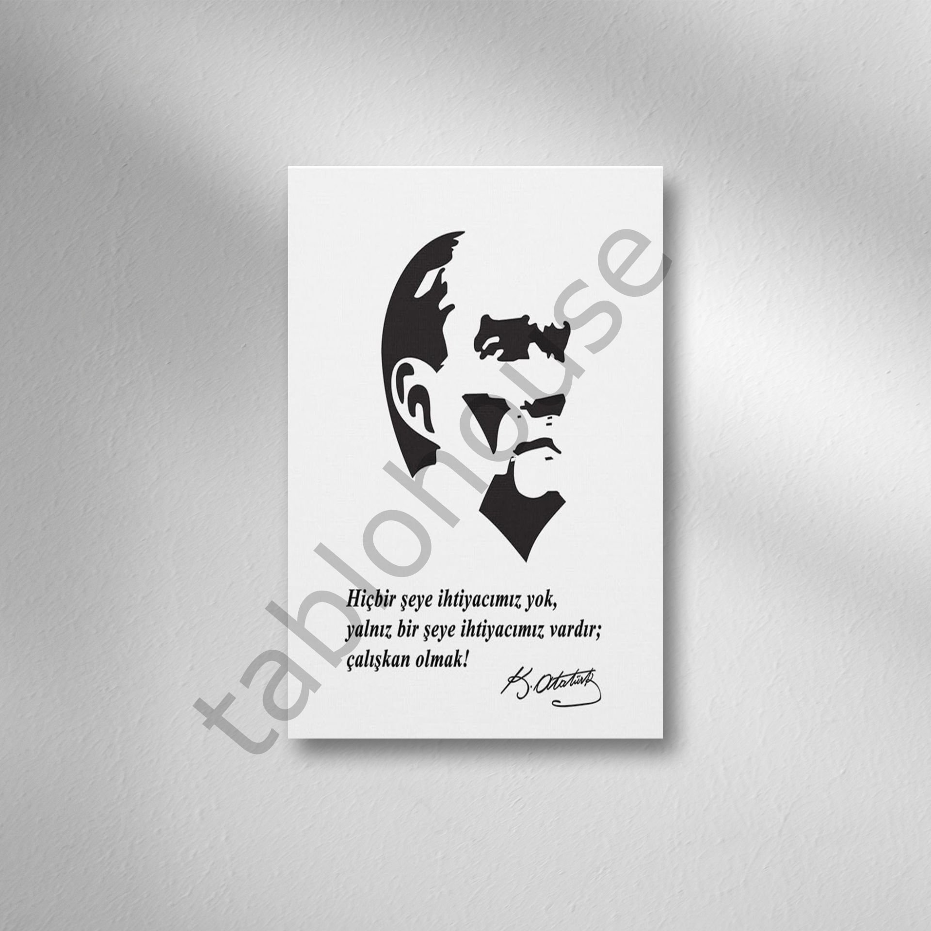 Atatürk Retro Ahşap Poster