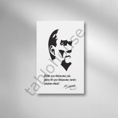 Atatürk Retro Ahşap Poster