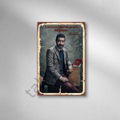 Hakan Altun ''Telefonun Başında Çaresiz Bekliyorum'' Retro Ahşap Poster