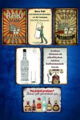 6'lı Retro Ahşap Poster