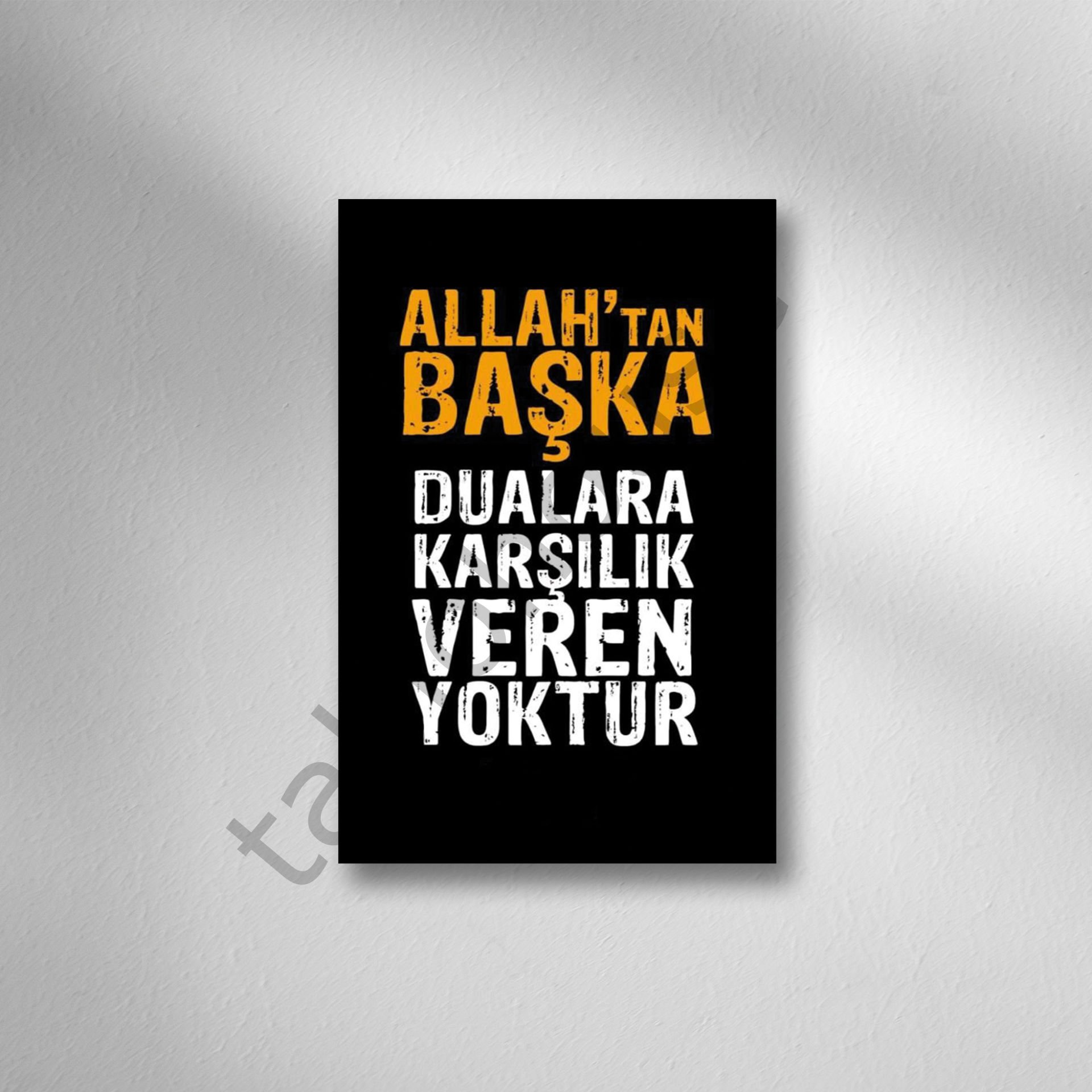 Dini Sözler Retro Ahşap Poster