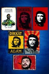 6'lı Retro Ahşap Poster