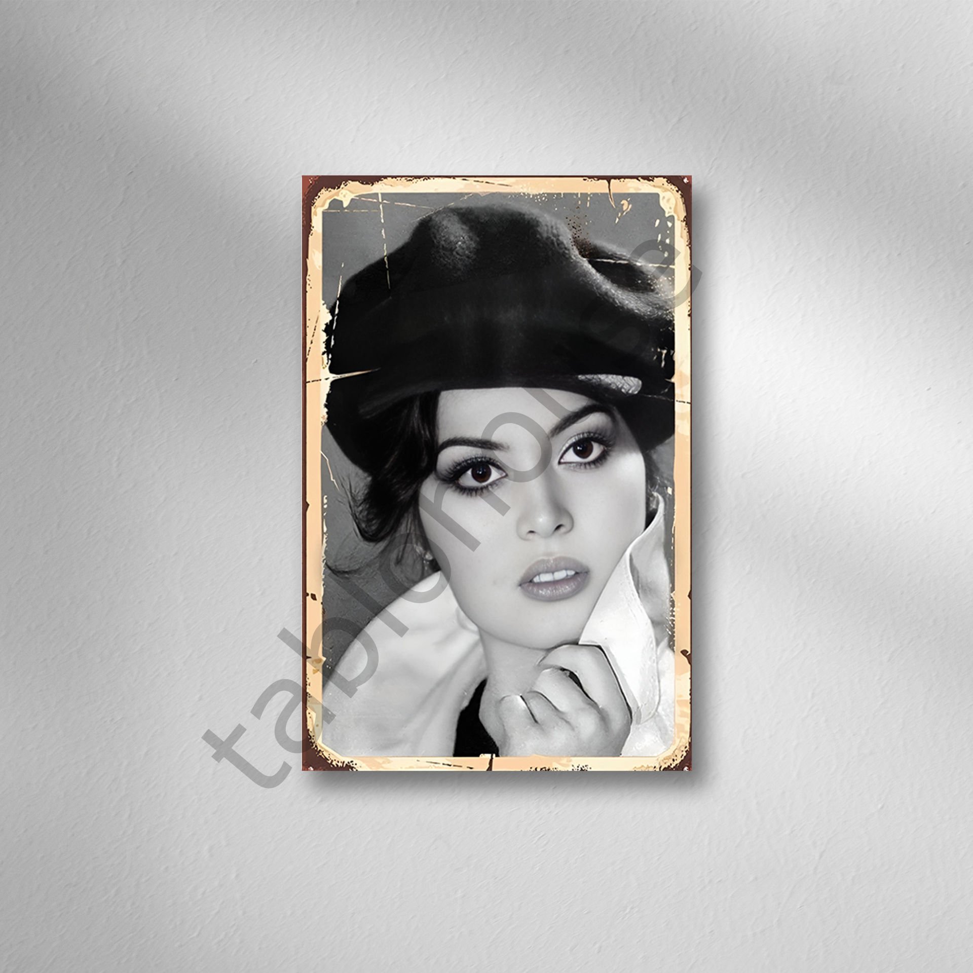 Türkan Şoray Retro Ahşap Poster