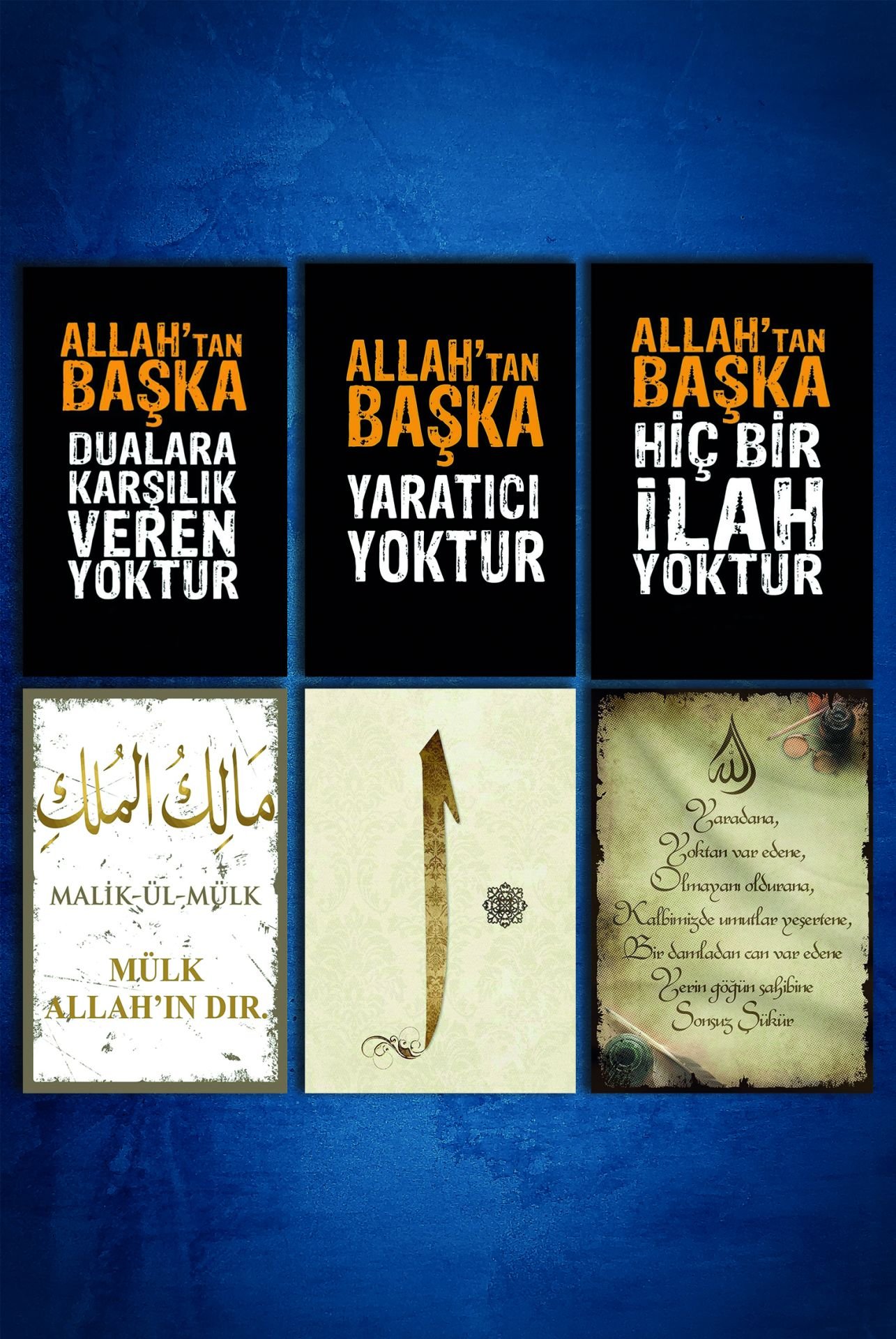 6'lı Retro Ahşap Poster