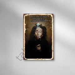 Bob Marley Retro Ahşap Poster