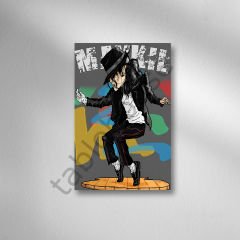Michael Jackson Retro Ahşap Poster