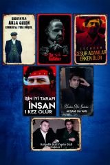 6'lı Retro Ahşap Poster
