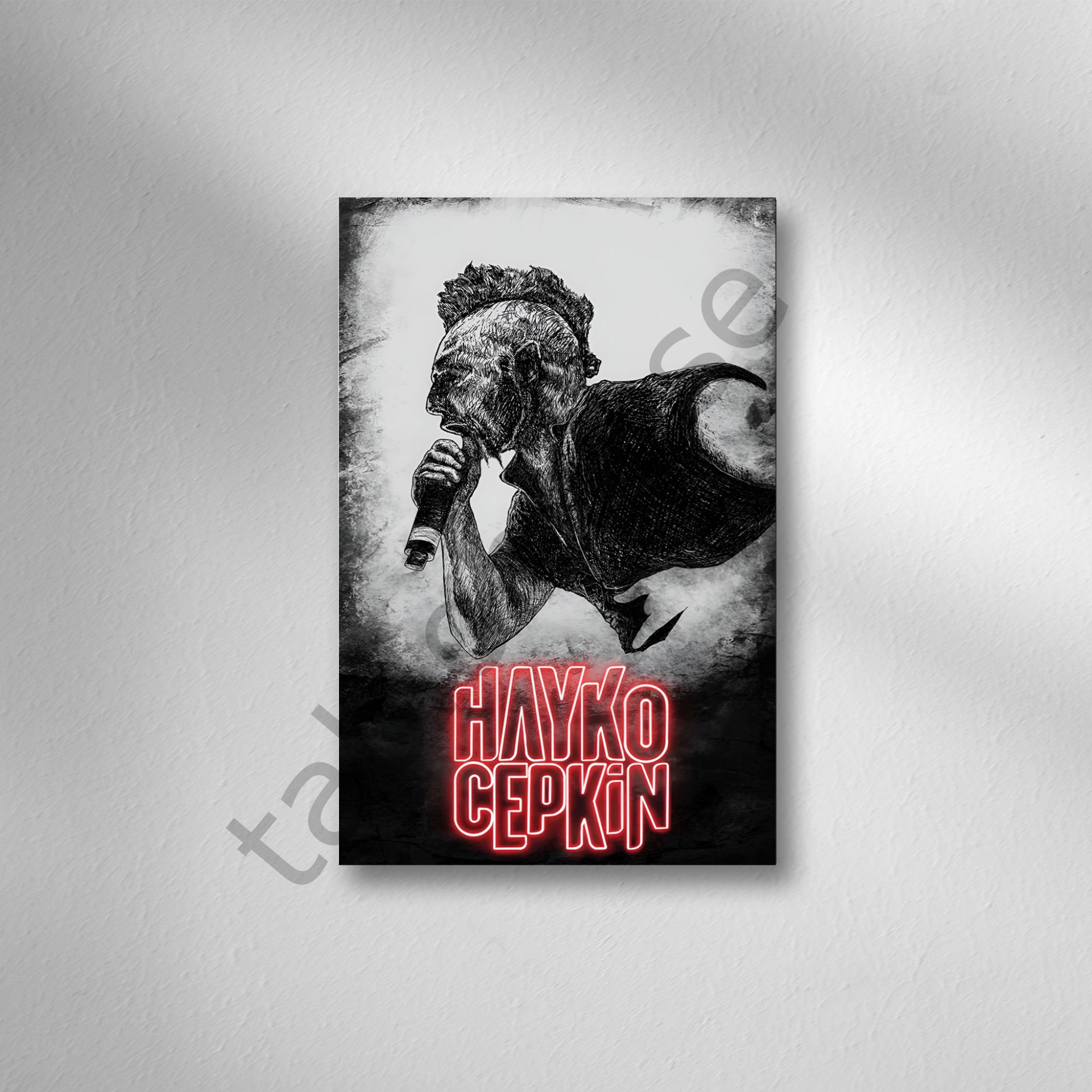 Hayko Cepkin Retro Ahşap Poster