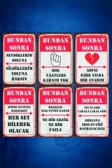 6'lı Retro Ahşap Poster
