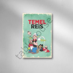 Temel Reis Retro Ahşap Poster