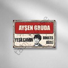 Yeşilçam ''Ayşen Gruda'' Retro Ahşap Poster