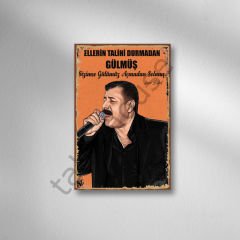 Azer Bülbül Retro Ahşap Poster
