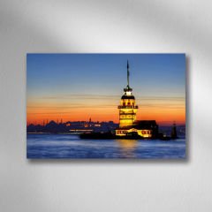 Kız Kulesi Deniz Manzara Tablo