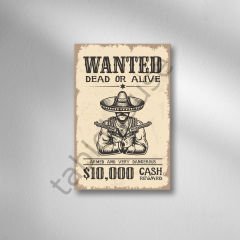 Wanted  Retro Ahşap Poster