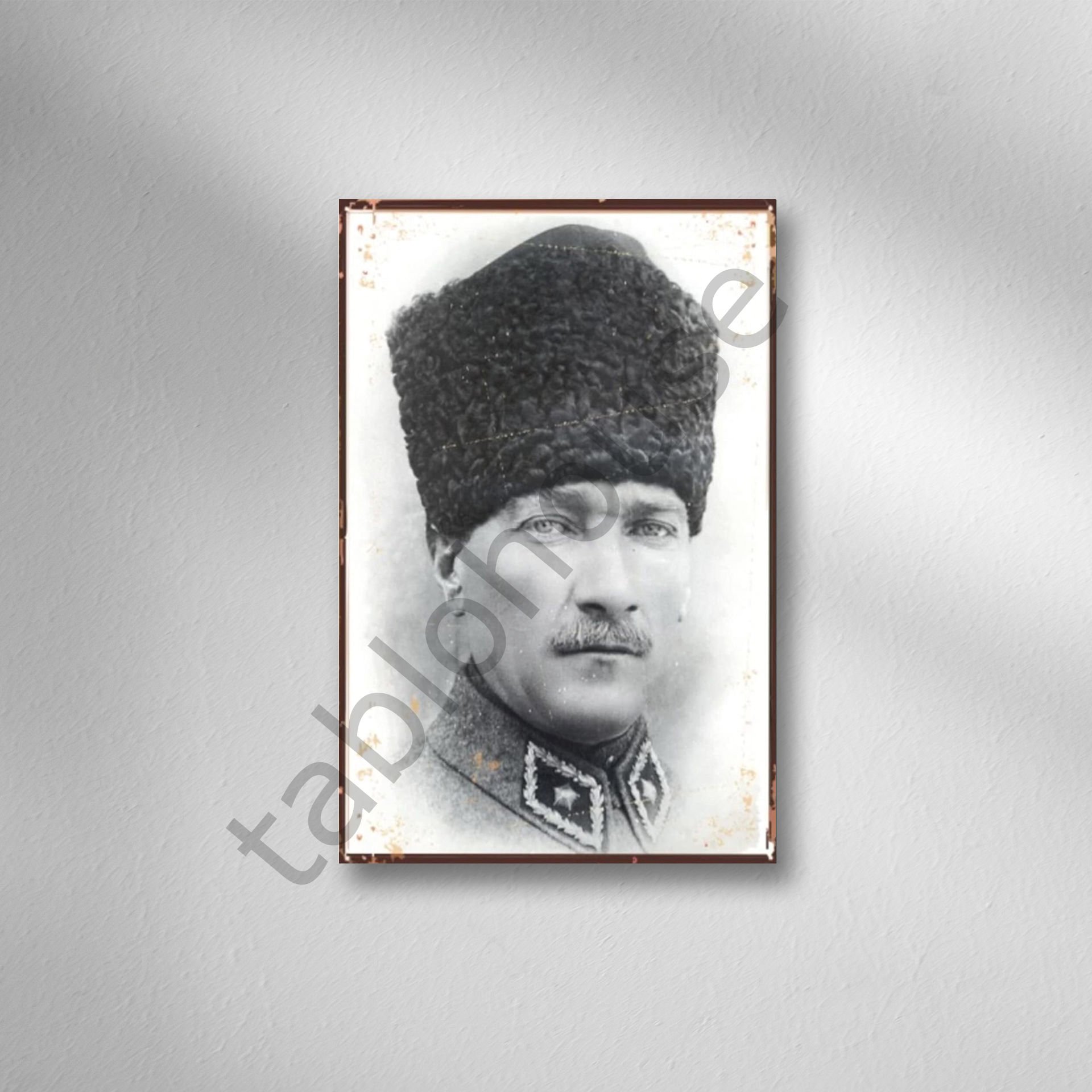 Mustafa Kemal Atatürk  Retro Ahşap Poster