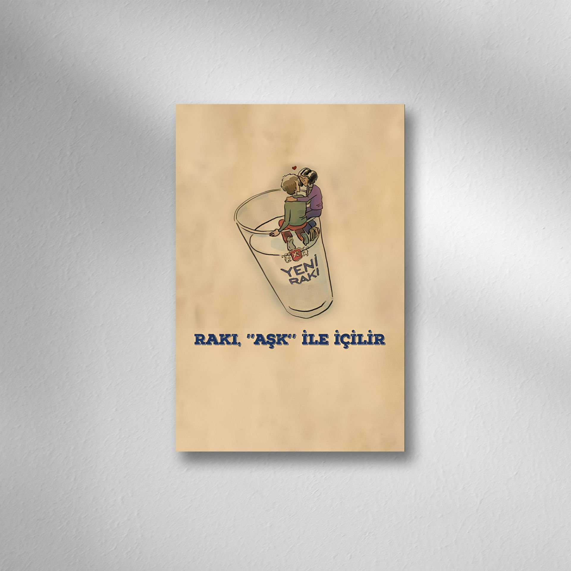 Rakı  Retro Ahşap Poster