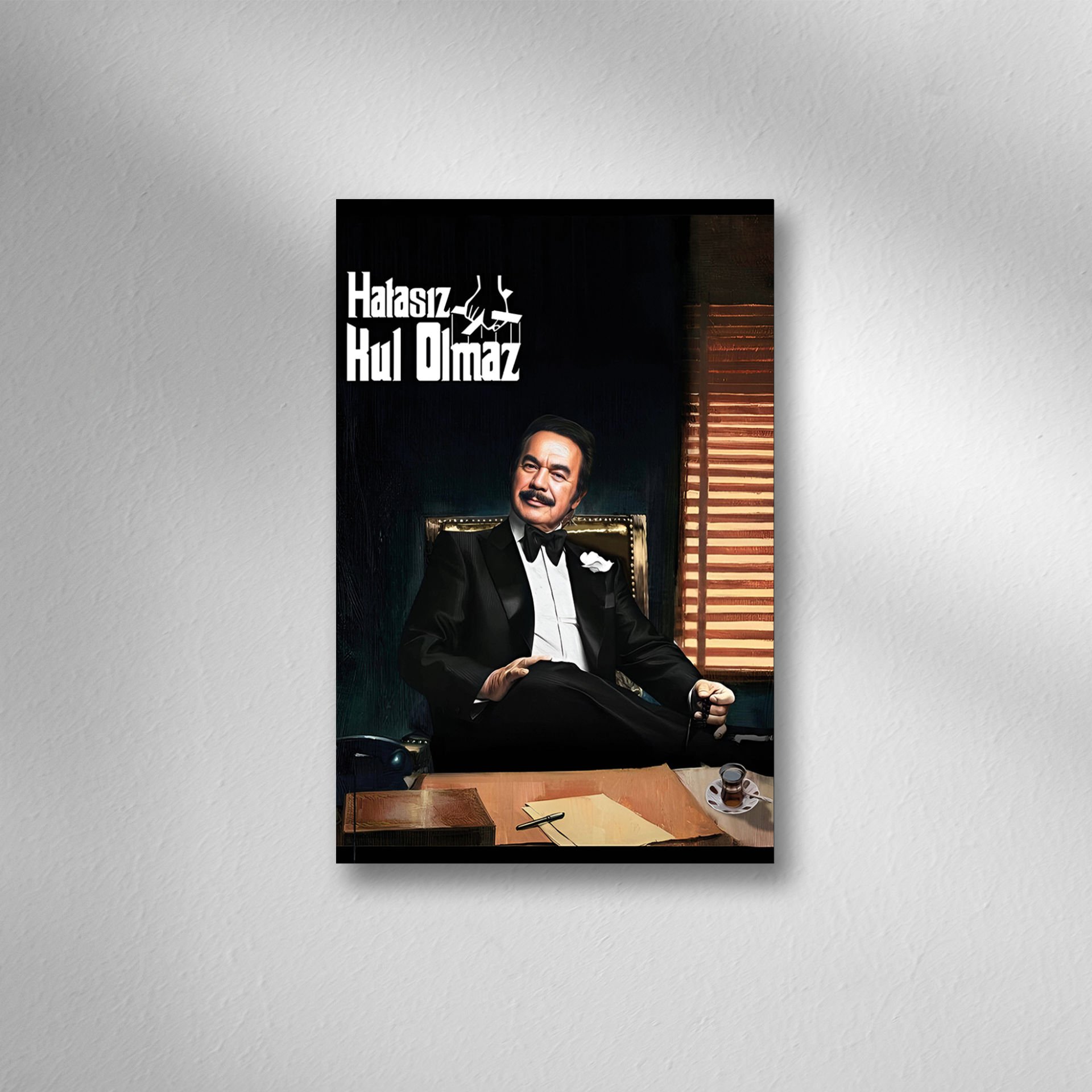 Hatasız Kul Olmaz  Retro Ahşap Poster