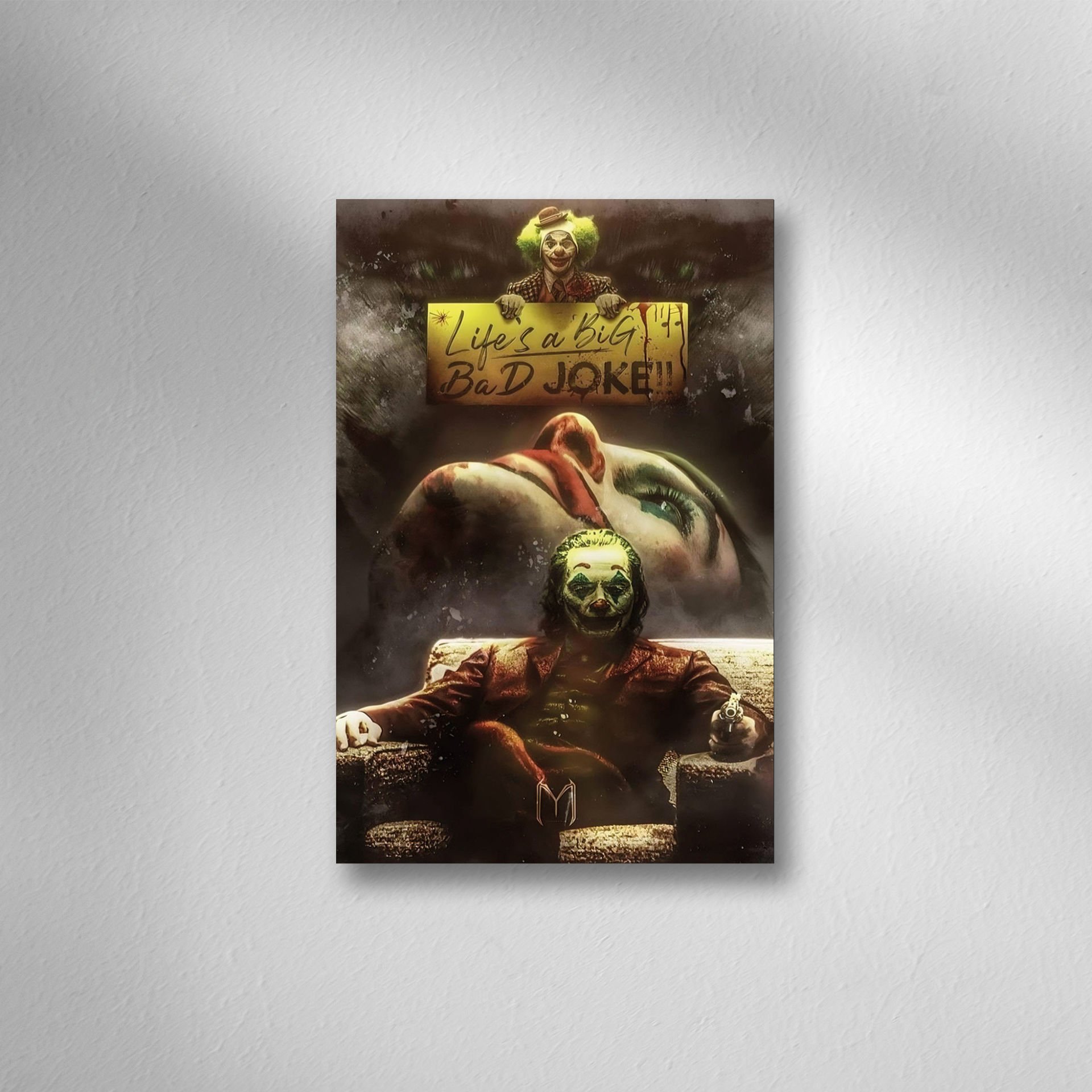 Joker Retro Ahşap Poster