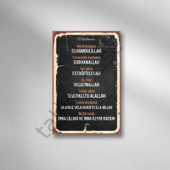 Müslüman Ne Der Retro Ahşap Poster