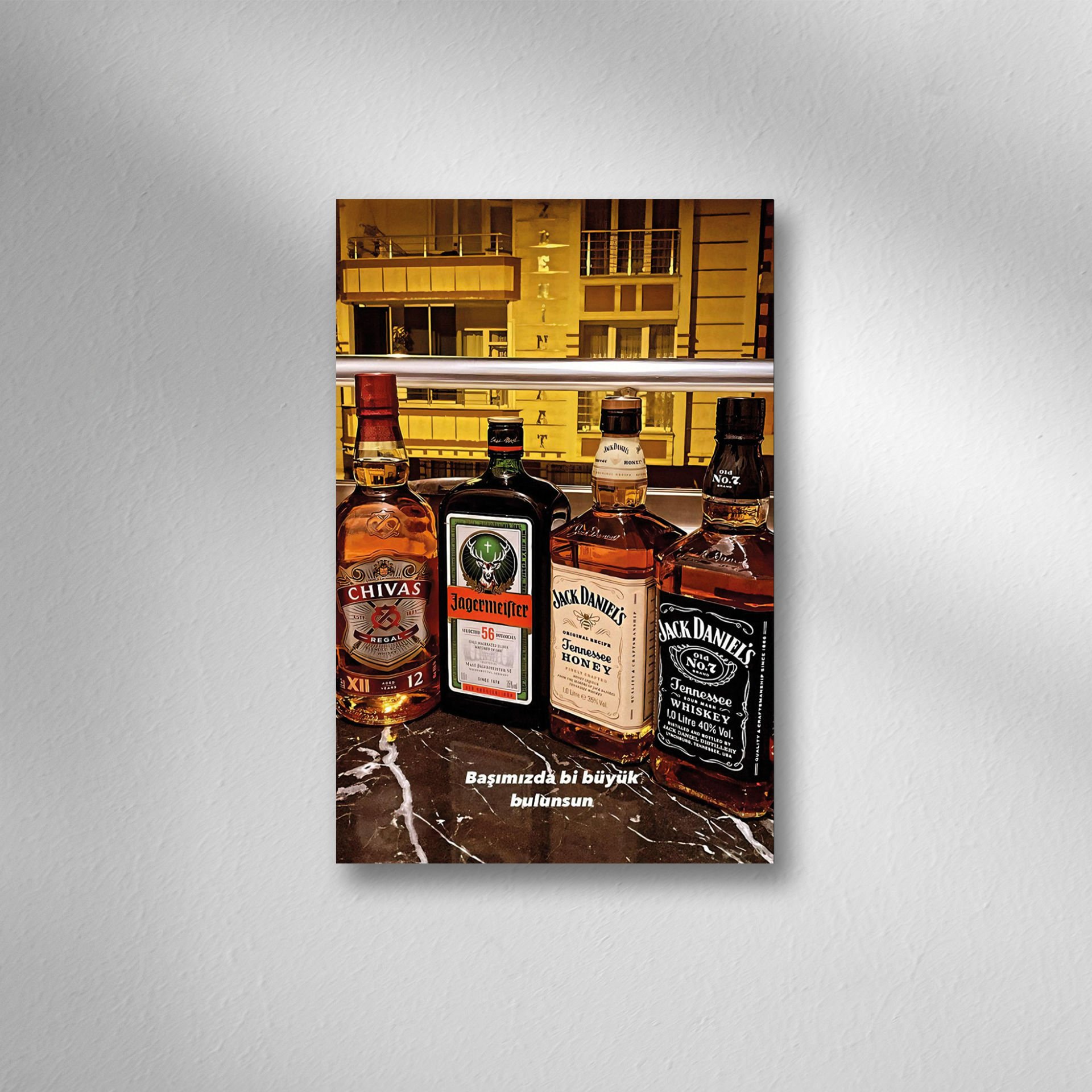 Viski Retro Ahşap Poster