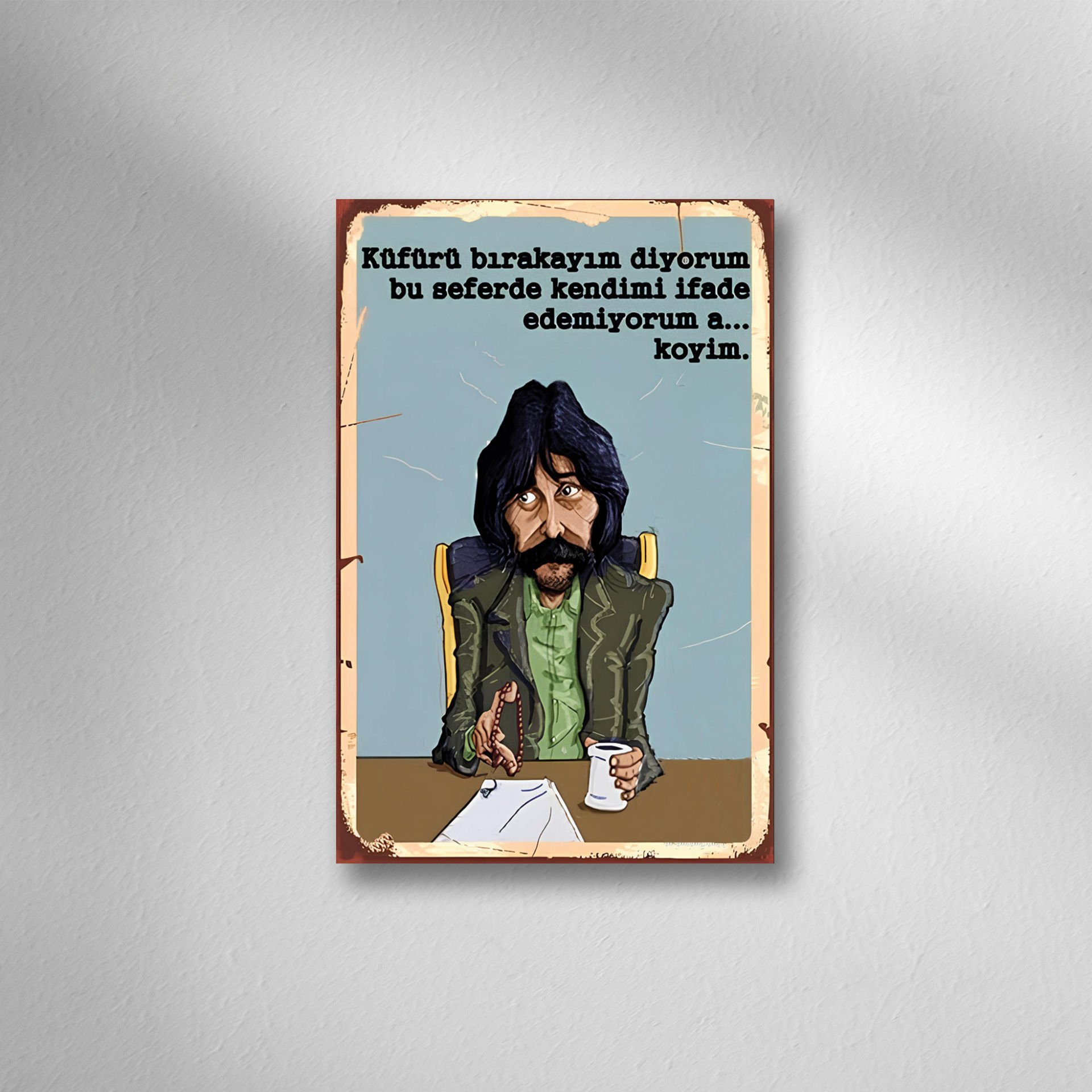 Behzat Ç Retro Ahşap Poster