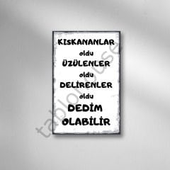 Dedim Olabilir  Retro Ahşap Poster