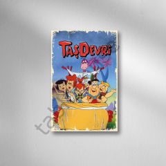 Taş Devri Retro Ahşap Poster
