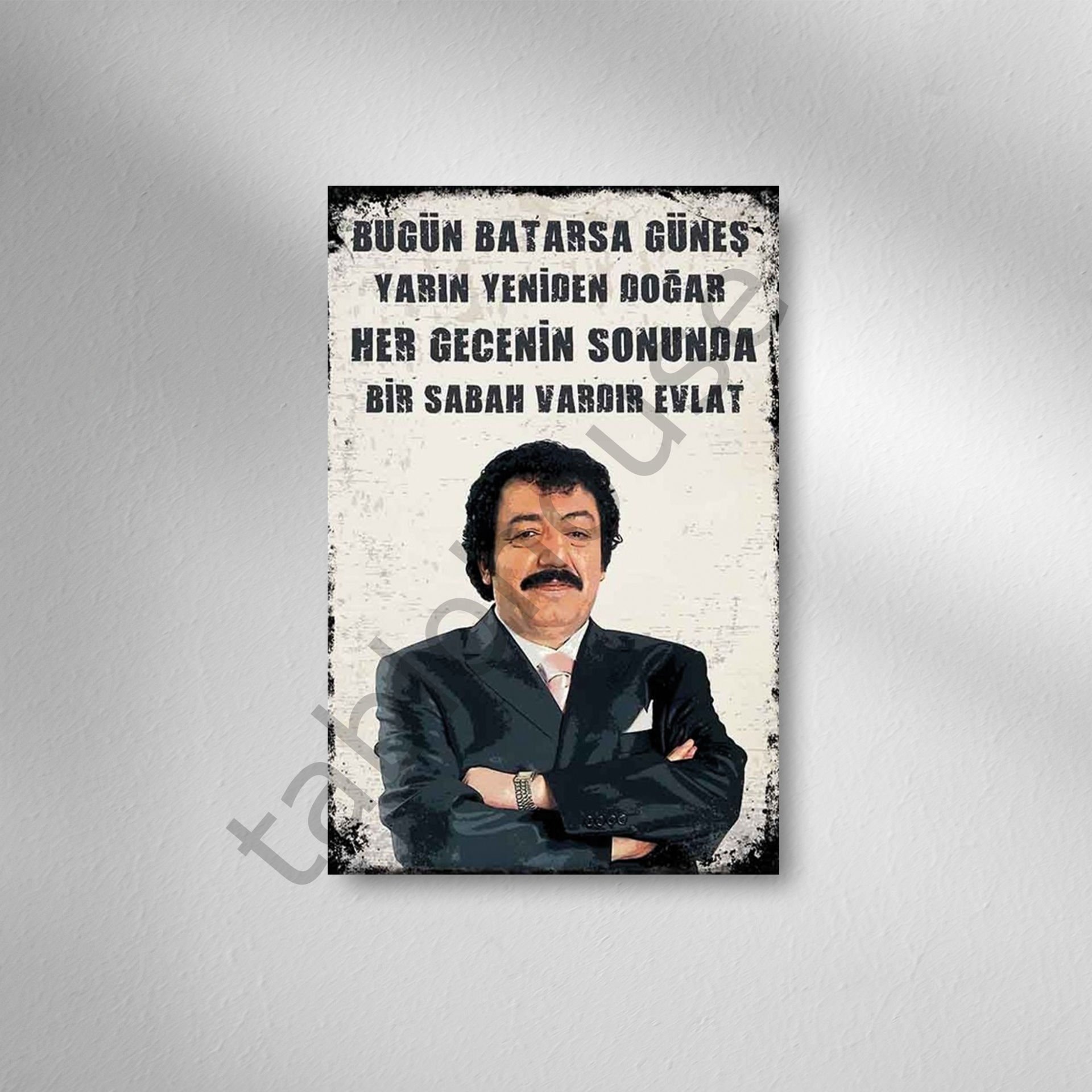 Müslüm Gürses Retro Ahşap Poster