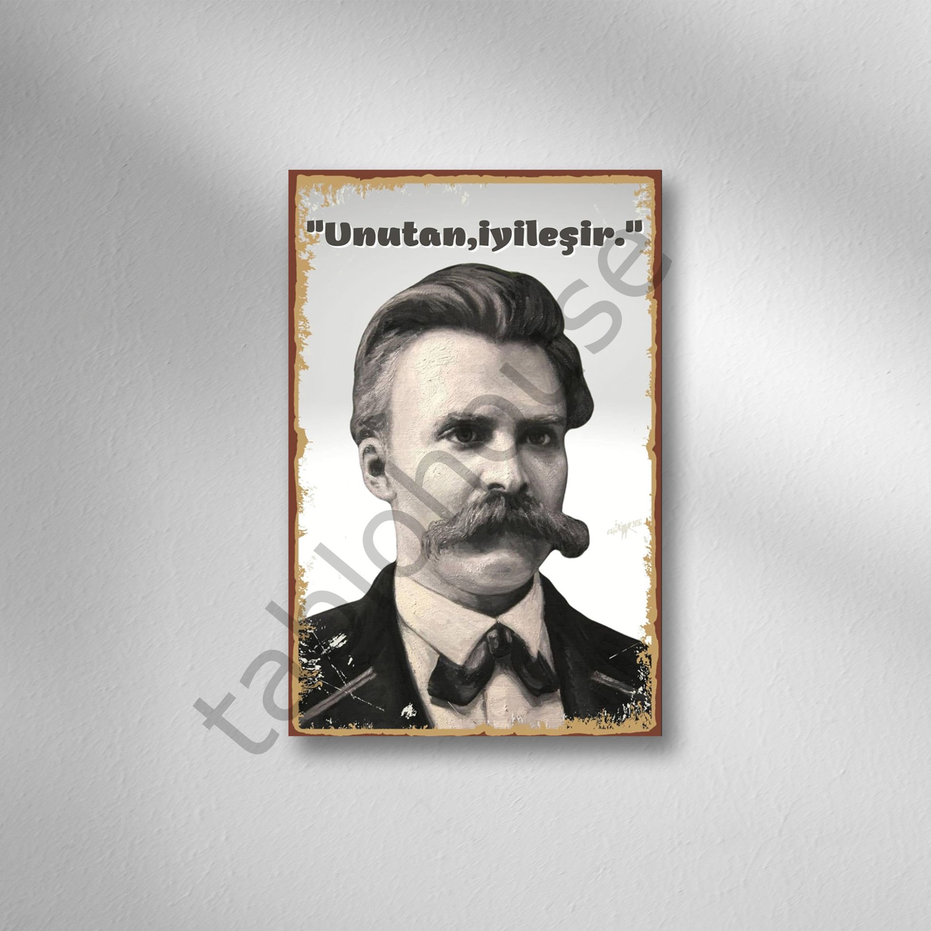 Unutan İyileşir Retro Ahşap Poster