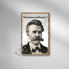 Unutan İyileşir Retro Ahşap Poster